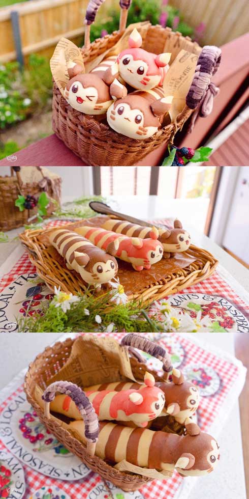 オオタチ パン ポケモン 手作り スイーツ かわいい ファンアート