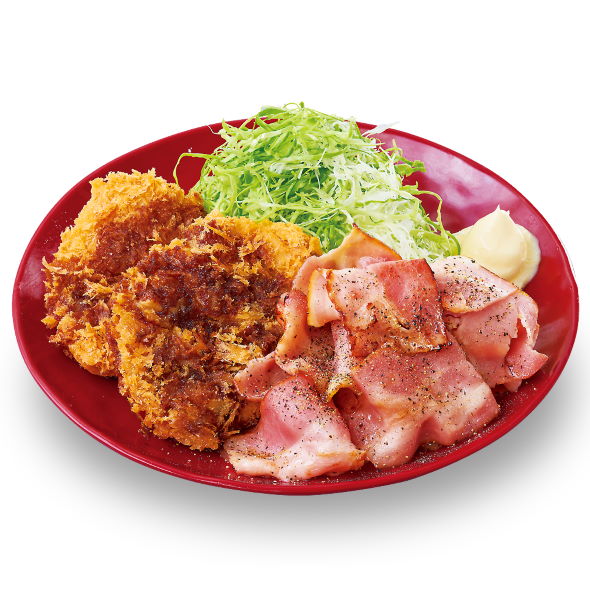 かつや どっさりベーコンとチキンカツの合い盛り