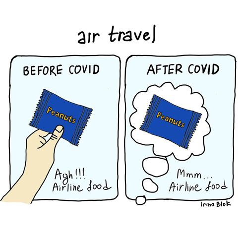 「夜の予定はほとんどNetflixが占拠」　海外イラストレーターの「COVIDビフォーアフター」が分かりすぎる