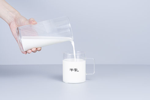 牛乳を入れたところ