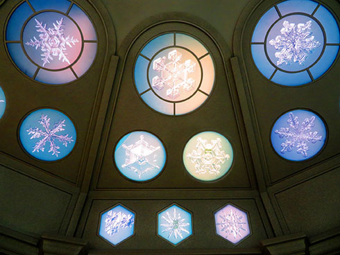 スノークリスタルミュージアムの天井