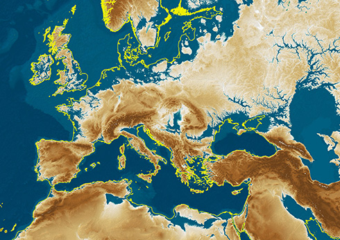 「日本のようで日本でない列島」が出現　海面が100m上がった世界線を描いた地図が想像力を刺激する