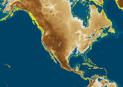 「日本のようで日本でない列島」が出現　海面が100m上がった世界線を描いた地図が想像力を刺激する