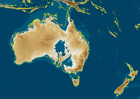 「日本のようで日本でない列島」が出現　海面が100m上がった世界線を描いた地図が想像力を刺激する