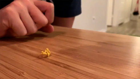 輪ゴムゲーム先手1巡目試技後