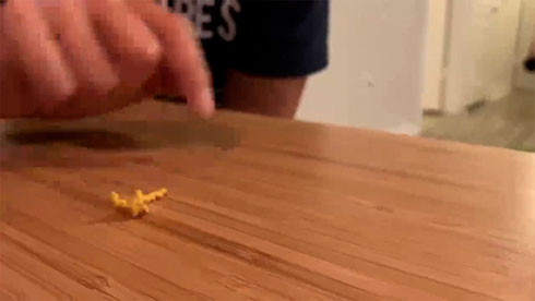 輪ゴムゲーム後手1巡目試技後