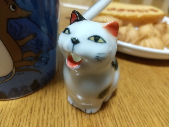 猫 ミルク差し コーヒー オエー
