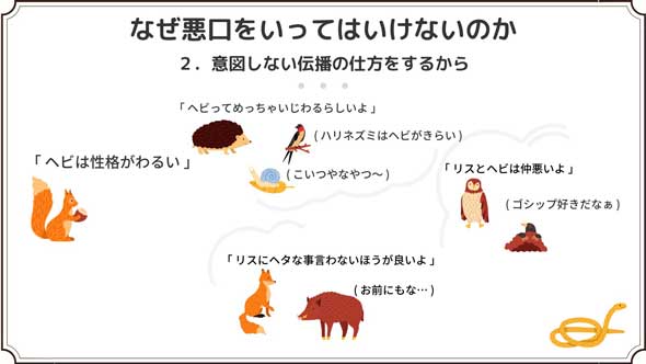 なぜ悪口を言ってはいけないのか 自分に返ってくる 説明 イラスト 図説