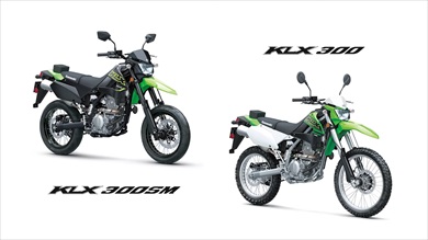 モトクロスタイプのKLX300 モタードタイプのKLX300SM