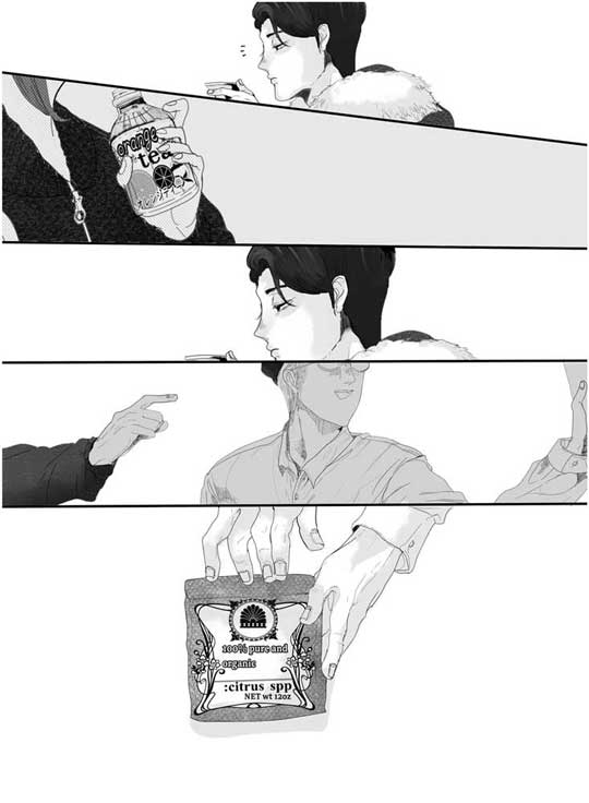 漫画 常連さんは眉で語る 奥村ちひ 喫茶店 常連さん 眉で会話