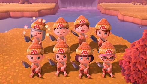 モスバーガー・あつ森マイデザイン・集合写真