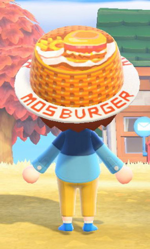 モスバーガー・モスバスケットハットをかぶった後ろ姿