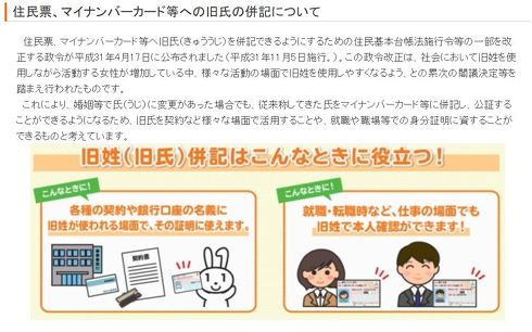 運転免許証 旧姓表記