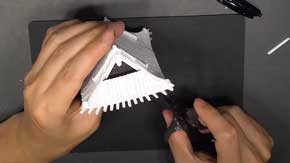 神社 不思議な生き物 ジオラマ 製作 レジンアート メイキング 神秘的 社 守護者