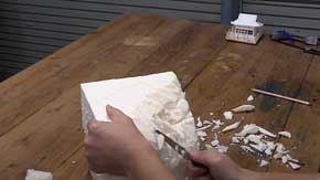 神社 不思議な生き物 ジオラマ 製作 レジンアート メイキング 神秘的 社 守護者