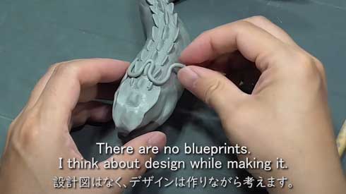 神社 不思議な生き物 ジオラマ 製作 レジンアート メイキング 神秘的 社 守護者