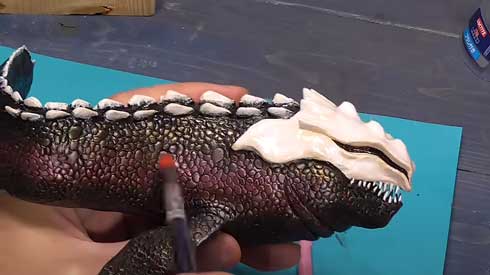 神社 不思議な生き物 ジオラマ 製作 レジンアート メイキング 神秘的 社 守護者