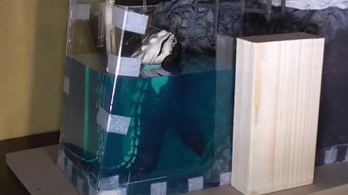 神社 不思議な生き物 ジオラマ 製作 レジンアート メイキング 神秘的 社 守護者