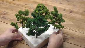 神社 不思議な生き物 ジオラマ 製作 レジンアート メイキング 神秘的 社 守護者