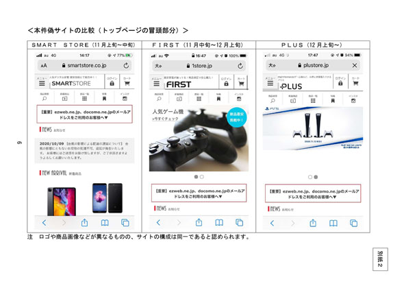 偽通販サイトに注意