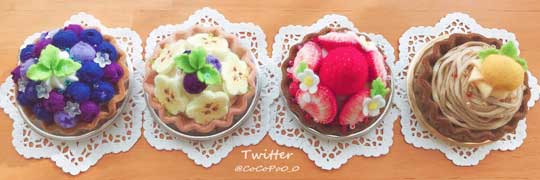 フェルト ケーキ フェイクスイーツ ハンドメイド