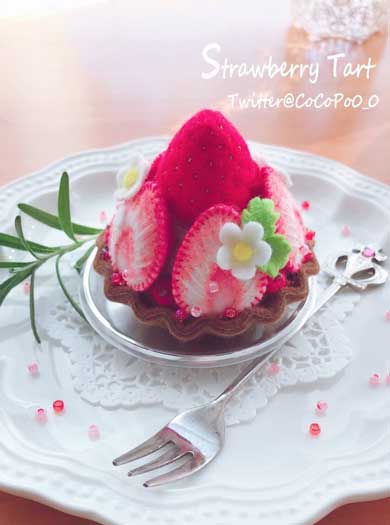 フェルト ケーキ フェイクスイーツ ハンドメイド