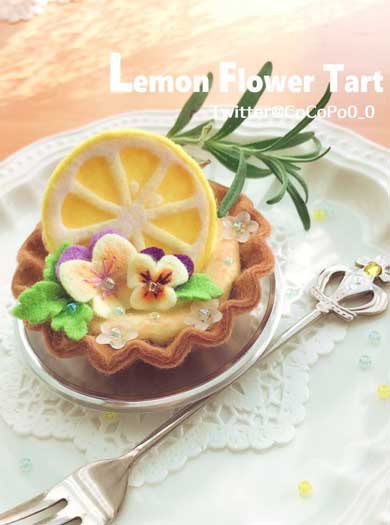 フェルト ケーキ フェイクスイーツ ハンドメイド