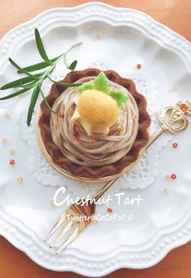 フェルト ケーキ フェイクスイーツ ハンドメイド