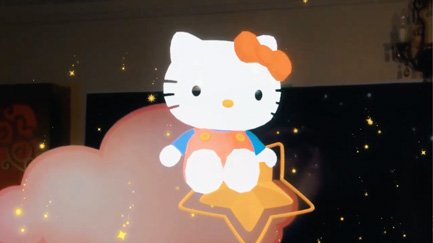 ハローキティのスペースシューティングのキティ