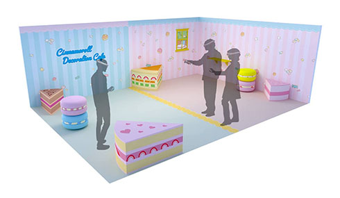 シナモロールのデコレーションカフェ　体験イメージ