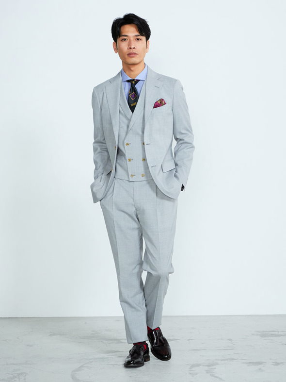 THE SUIT COMPANY - ジョジョ　コラボスーツ　吉良吉影モデル ジョジョコラボ】ザスーツカンパニー【吉良吉影/キラークイーン