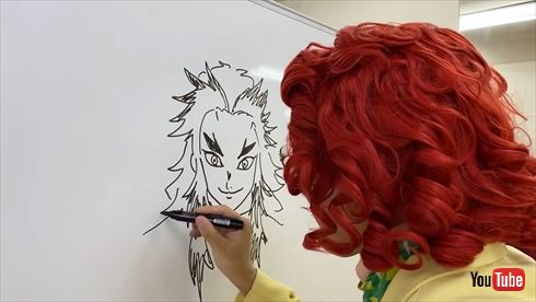アイデンティティ 田島 ものまね 野沢雅子 鬼滅の刃 速描き 絵 イラスト 甘露寺蜜璃 伊黒小芭内 おばみつ