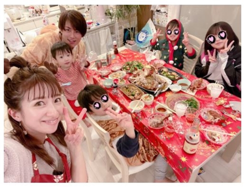 辻希美 クリスマス 杉浦太陽 パーティー 子ども