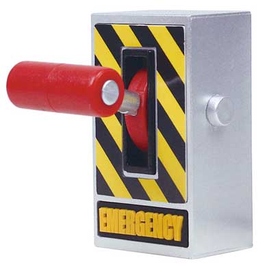 緊急 レバー マスコット 動かせる ギミック カプセルトイ