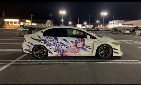 シビック 痛車 ニジガク 朝香果林