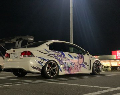 シビック 痛車 ニジガク 朝香果林