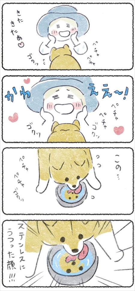 ノリで薬を食べるワンちゃん