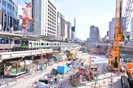 渋谷駅前 重機 大博覧会 写真 再開発 工事現場 クレーン ロマン