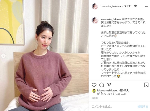 布川敏和 布川桃花 結婚 妊娠 出産 孫