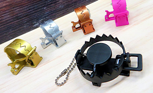 罠のカプセルトイを並べたところ