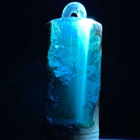 レジン コルク アート 作品 アクセサリー M's craftworkS 海 雲 クジラ オーロラ