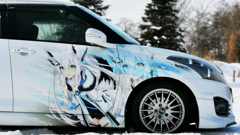 痛車 白上フブキ スイフトスポーツ