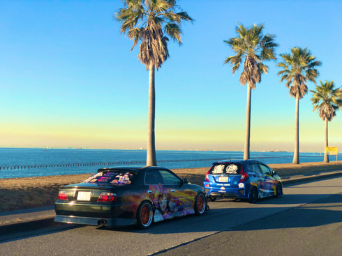 痛車 ニジガク ラブライブ！虹ヶ咲学園スクールアイドル同好会 朝香果林 宮下愛 DiverDivaチェイサー