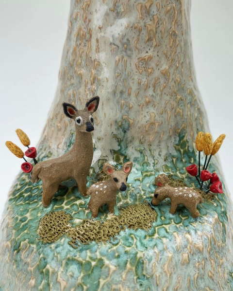 マグカップに籠る動物