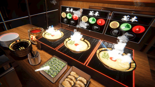 とんこつラーメン カウンターファイト一蘭 VR Oculus トリコル