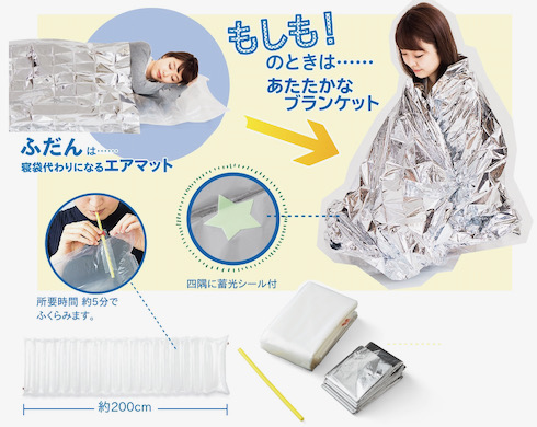 宇宙飛行士風防災セット