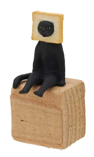 座る変な猫 キタンクラブ カプセルトイ フィギュア マスク猫 二足歩行