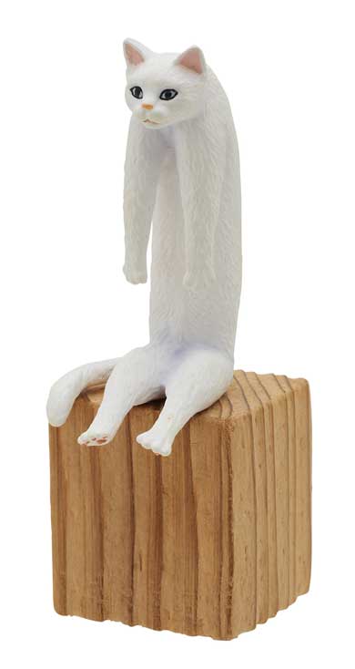 座る変な猫 キタンクラブ カプセルトイ フィギュア マスク猫 二足歩行