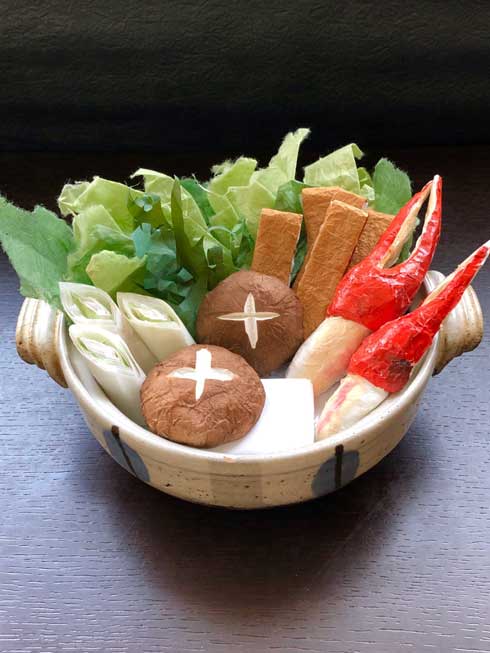 和紙 フェイクフード メガネの おじいちゃん 作品 制作 展示