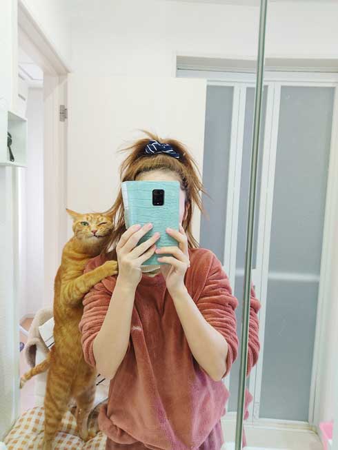 猫 ツーショット 写真 ポーズを決めてくれる リア充 カップル